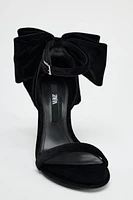 HEELED SANDALS WITH MAXI BOW