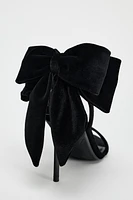 HEELED SANDALS WITH MAXI BOW