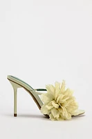 HEELED SANDALS WITH MAXI FLOWER