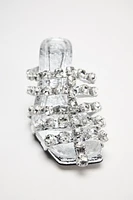 RHINESTONE CAGE-STYLE SANDALS