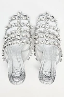 RHINESTONE CAGE-STYLE SANDALS