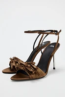 METALLIC HEELED SANDALS