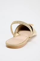 METALLIC EFFECT HEELED FLATS