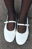 LEATHER BALLET FLATS