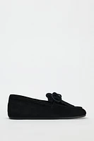 SUEDE LOAFERS WITH FRINGE