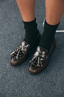 STUDDED TASSELED LOAFERS