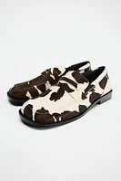 ANIMAL PRINT LEATHER LOAFERS