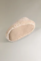 FAUX SHEARLING BALLET FLATS