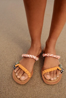 STRAPPY CORD SANDALS