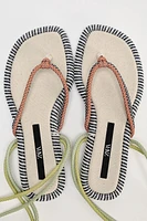 LOW HEEL ROPE SANDALS