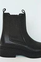 LEATHER ANKLE BOOTS WITH LINING