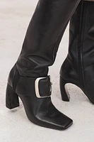 MAXI BUCKLE LEATHER BOOTS LIMITED EDITION