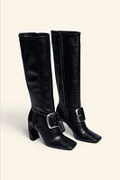 MAXI BUCKLE LEATHER BOOTS LIMITED EDITION