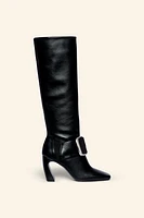 MAXI BUCKLE LEATHER BOOTS LIMITED EDITION