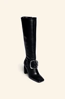 MAXI BUCKLE LEATHER BOOTS LIMITED EDITION