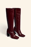 SQUARE TOE LEATHER BOOTS LIMITED EDITION