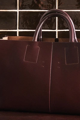 LEATHER MINI TOTE BAG