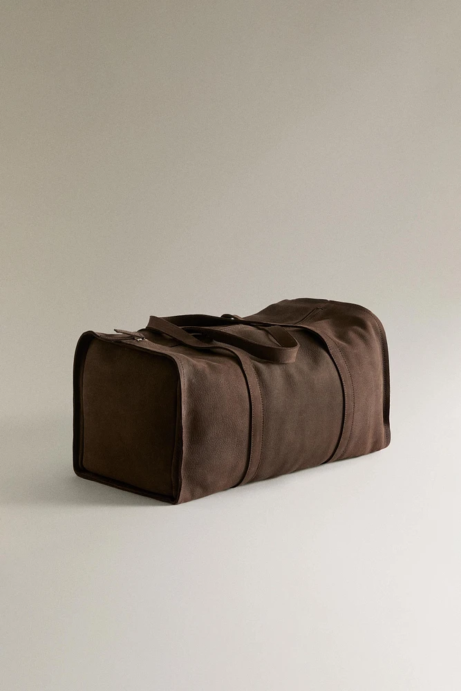 FADED LEATHER TRAVEL BAG