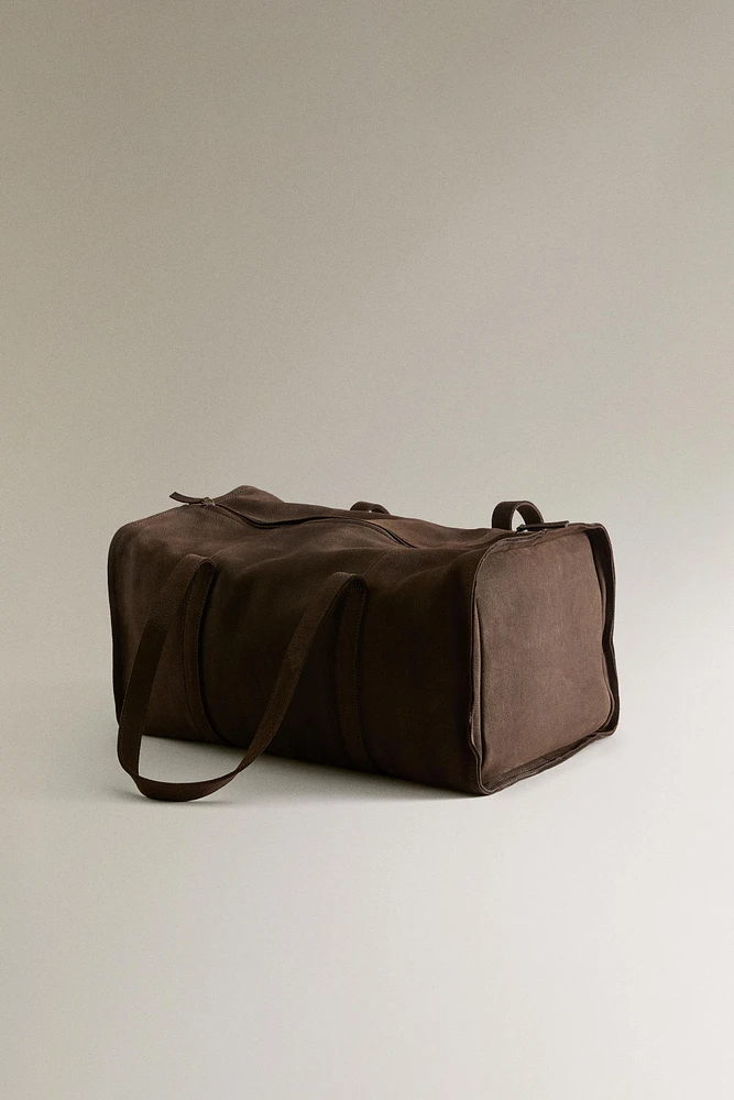 FADED LEATHER TRAVEL BAG