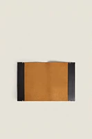 LEATHER BOOK COVER WITH TOPSTITCHING