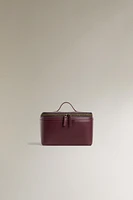 SMALL LEATHER TOILETRY BAG