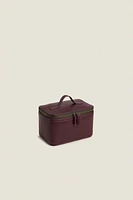 SMALL LEATHER TOILETRY BAG