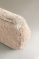 SMALL FAUX FUR MAKEUP BAG