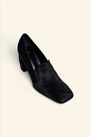 SQUARE TOE LEATHER HEELS LIMITED EDITION