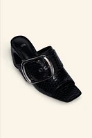 MAXI BUCKLE LEATHER SANDALS LIMITED EDITION