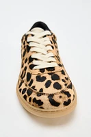 LEATHER ANIMAL PRINT SNEAKERS