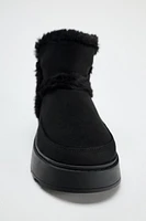 FAUX FUR ANKLE BOOTS