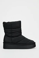 QUILTED EFFECT PLATFORM ANKLE BOOTS