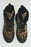 ANIMAL PRINT 3M THINSULATE ATHLETIC HIGH TOP SNEAKERS