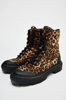 ANIMAL PRINT 3M THINSULATE ATHLETIC HIGH TOP SNEAKERS