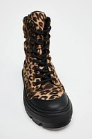 ANIMAL PRINT 3M THINSULATE ATHLETIC HIGH TOP SNEAKERS