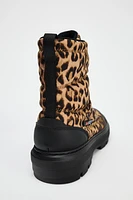 ANIMAL PRINT 3M THINSULATE ATHLETIC HIGH TOP SNEAKERS