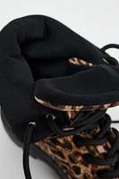 ANIMAL PRINT 3M THINSULATE ATHLETIC HIGH TOP SNEAKERS