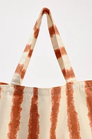 STRIPED MAXI TOTE