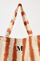 STRIPED MAXI TOTE