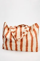 STRIPED MAXI TOTE