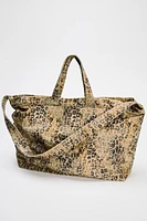 ANIMAL EMBOSSED SHOPPER BAG