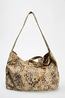 ANIMAL EMBOSSED SHOPPER BAG