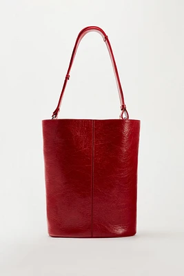 LEATHER BUCKET BAG