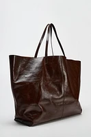 MAXI LEATHER TOTE BAG