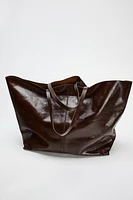 MAXI LEATHER TOTE BAG