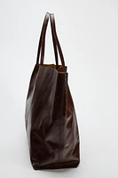 MAXI LEATHER TOTE BAG