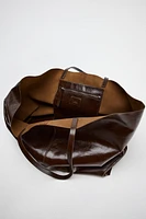 MAXI LEATHER TOTE BAG