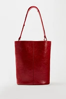 LEATHER BUCKET BAG