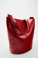 LEATHER BUCKET BAG