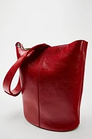 LEATHER BUCKET BAG